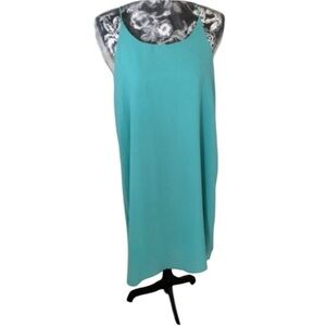 Truth size Large light Aqua / turquoise summer lined racerback dress NWT